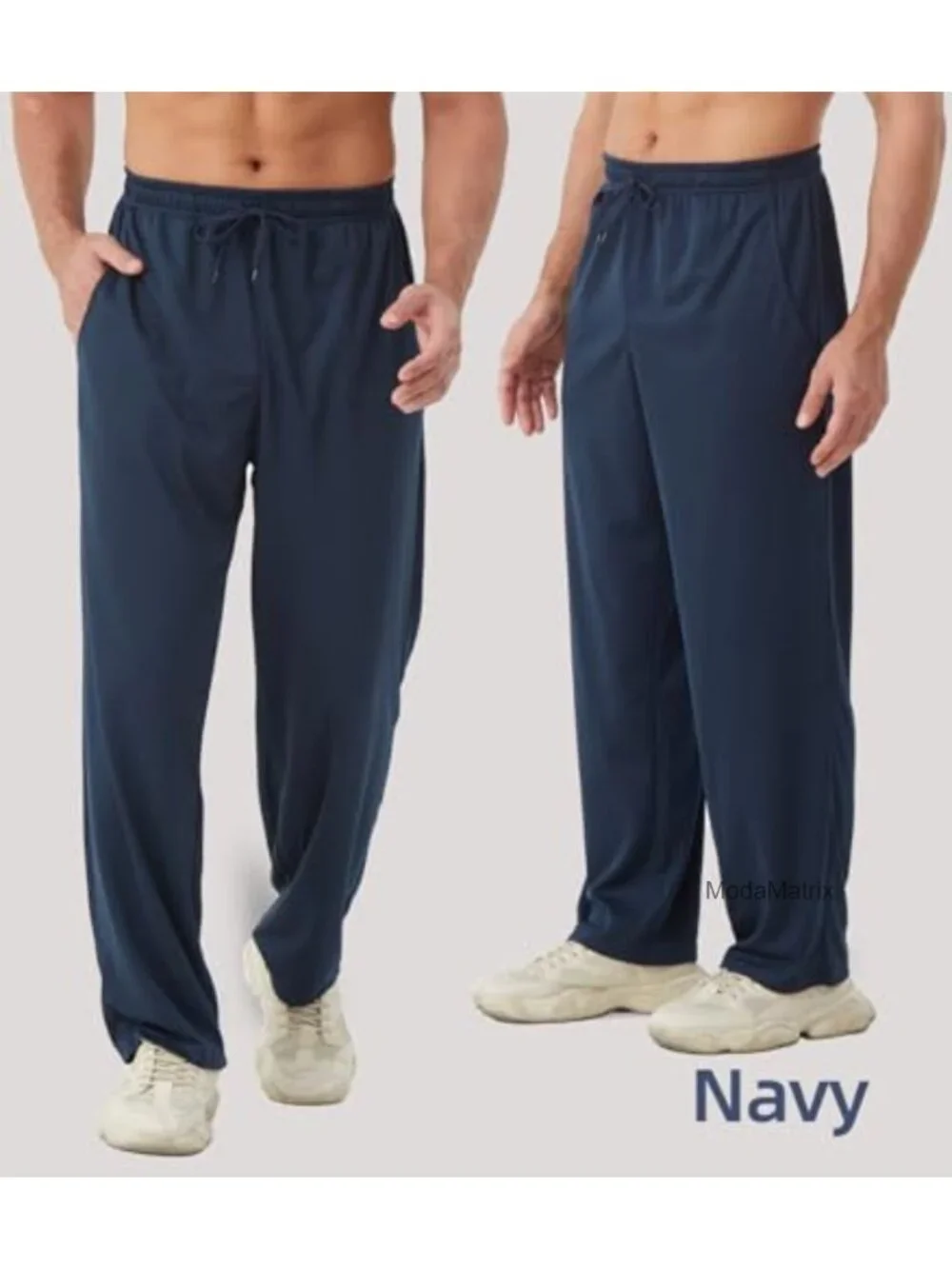 3 Pack Men's Lightweight Sweatpants with Pockets Open Bottom Athletic Pants for